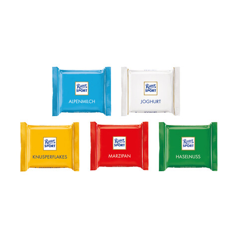 RITTER SPORT „MINI“ MIT WERBEBANDEROLE bedrucken, Art.-Nr. 91291