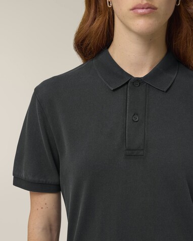 Coaster Vintage - Das Garment-Dyed Unisex-Polo - G. Dyed Black Rock - M bedrucken, Art.-Nr. STPU252C1401M