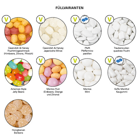 Dose Quadratisch, Jelly Beans bedrucken, Art.-Nr. 1117.00011
