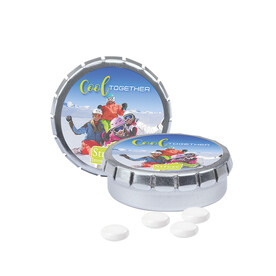 Quick Box, silber, Mentos Kaudragee Mint bedrucken, Art.-Nr. 1012.00025