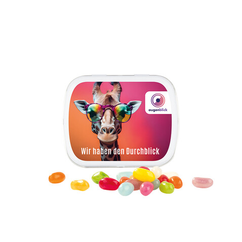 Klappdose, weiß, American Style Jelly Beans bedrucken, Art.-Nr. 1015.00062 Klappdose, weiß, American Style Jelly Beans bedrucken, Art.-Nr. 1015.00062