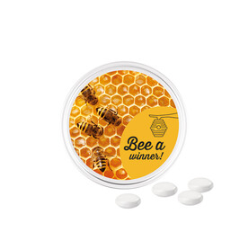 Midi Dose, weiß, Mentos Kaudragee Mint bedrucken, Art.-Nr. 1017.00011