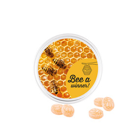 Midi Dose, weiß, Honigbienen Bonbons bedrucken, Art.-Nr. 1017.00015