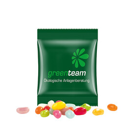 Minitüte, 10 g, kompostierbare Folie weiß, Jelly Beans bedrucken, Art.-Nr. 1021.00204