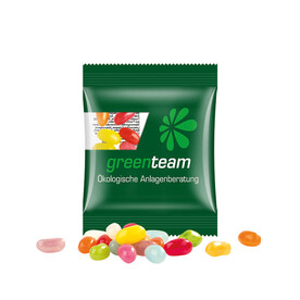 Minitüte, 10 g, kompostierbare Folie transparent, Jelly Beans bedrucken, Art.-Nr. 1021.00262