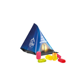 Fruchtgummi Tetraeder, Folie weiß, Trolli Fruchtgummi Handy bedrucken, Art.-Nr. 1027.00006