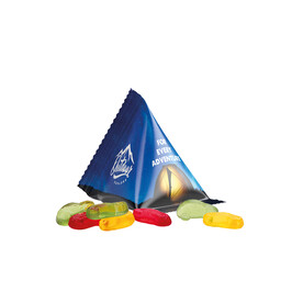 Fruchtgummi Tetraeder, Folie weiß, Trolli Fruchtgummi Autos bedrucken, Art.-Nr. 1027.00037