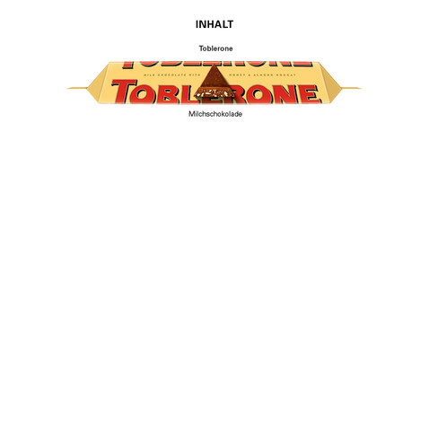 Werbedreieck Long, Toblerone Riegel 35 g bedrucken, Art.-Nr. 1058.00001