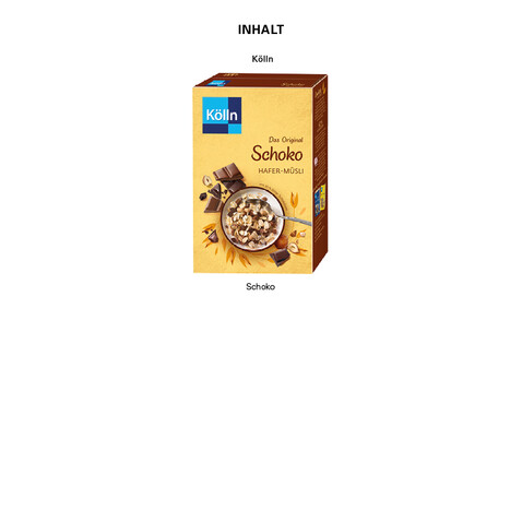 Müslibecher, Kölln Orginal Schoko Hafer-Müsli bedrucken, Art.-Nr. 1070.00005