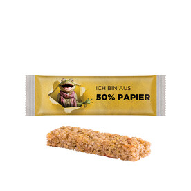 Müsliriegel Multikorn Apfel, Papierolie weiß bedrucken, Art.-Nr. 1071.00002