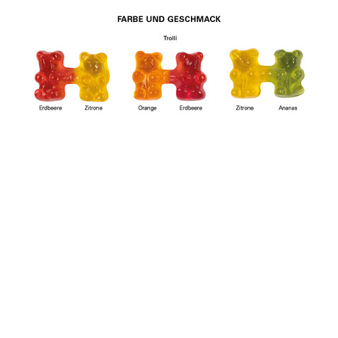 Trolli Team Gummibärchen Premium, Folie kompostierbarer weiß bedrucken, Art.-Nr. 1122.00001