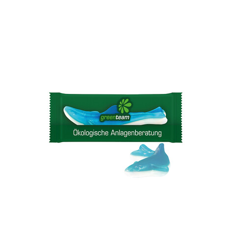 Trolli Fruchtgummi &quot;Hai&quot;, kompostierbare Folie transparent bedrucken, Art.-Nr. 1127.00007