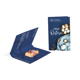 Werbekarte Visitenkartenformat, Riegelein Schokoladen Mini-Osterhase bedrucken, Art.-Nr. 1145.00004