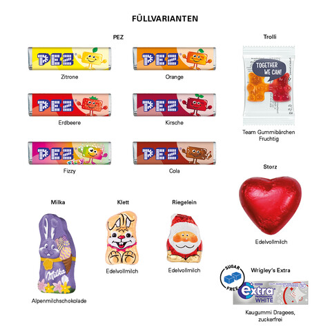 Werbekarte Visitenkartenformat, Riegelein Schokoladen Mini-Osterhase bedrucken, Art.-Nr. 1145.00004