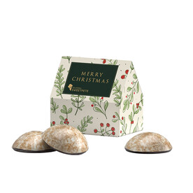 Lebkuchen Haus, WEISS 4er Lebkuchen Mini bedrucken, Art.-Nr. 1147.00001