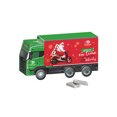 Adventskalender LKW, Napolitain in Pergaminpapier bedrucken, Art.-Nr. 1148.00007