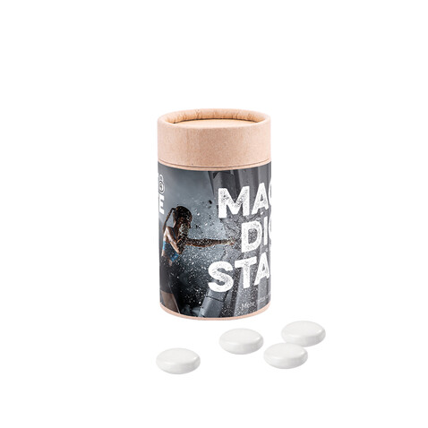 Papierdose Eco Midi mit Mentos Kaudragee Mint bedrucken, Art.-Nr. 1179.00035 Papierdose Eco Midi mit Mentos Kaudragee Mint bedrucken, Art.-Nr. 1179.00035