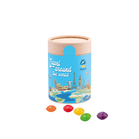 Papierdose Eco Maxi, Skittles Kaubonbon bedrucken, Art.-Nr. 1180.00031 Papierdose Eco Maxi, Skittles Kaubonbon bedrucken, Art.-Nr. 1180.00031