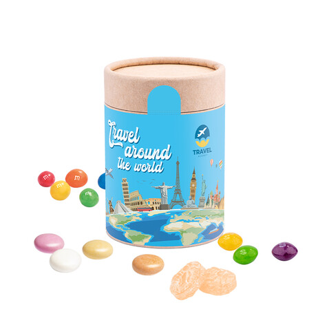 Papierdose Eco Maxi, Werbeetikett, verschiedene Füllungen lieferbar bedrucken, Art.-Nr. 1180.gp Papierdose Eco Maxi, Werbeetikett, verschiedene Füllungen lieferbar bedrucken, Art.-Nr. 1180.gp