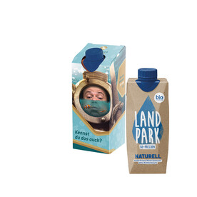 Drink Pack Landpark Mineralwasser naturelle in Werbeverpackung bedrucken, Art.-Nr. 1205.00001