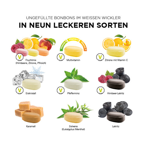 Solvens (Eukalyptus Menthol) Bonbon im weißen, kompostierbaren Wickler bedrucken, Art.-Nr. 1207.00005