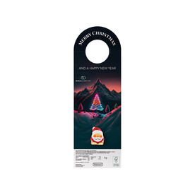 Werbeanhänger, Mini-Schoko Weihnachtsmann Edelvollmilch, 5 g massiv bedrucken, Art.-Nr. 1251.00014
