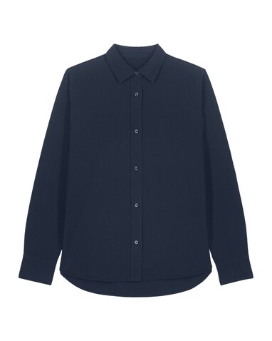 Stella Oxford Shirt - Das Damen-Oxford-Hemd - French Navy - XXL bedrucken, Art.-Nr. STWW971C7272X