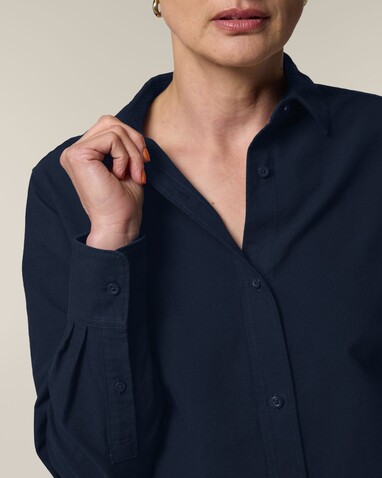 Stella Oxford Shirt - Das Damen-Oxfordhemd - French Navy - XS bedrucken, Art.-Nr. STWW971C727XS Stella Oxford Shirt - Das Damen-Oxfordhemd - French Navy - XS bedrucken, Art.-Nr. STWW971C727XS