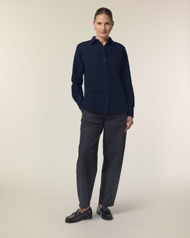 Stella Oxford Shirt - Das Damen-Oxford-Hemd - French Navy - XXL bedrucken, Art.-Nr. STWW971C7272X