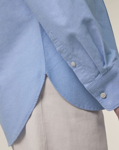 Stella Oxford Shirt - Das Damen-Oxfordhemd - Blue Oxford - XXL bedrucken, Art.-Nr. STWW971C3632X