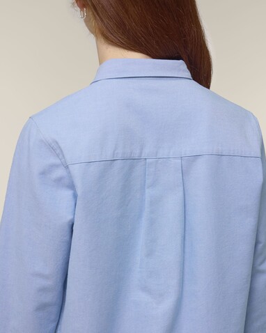Stella Oxford Shirt - Das Damen-Oxfordhemd - Blue Oxford - L bedrucken, Art.-Nr. STWW971C3631L