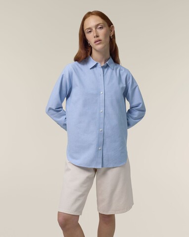 Stella Oxford Shirt - Das Damen-Oxfordhemd - Blue Oxford - XL bedrucken, Art.-Nr. STWW971C3631X Stella Oxford Shirt - Das Damen-Oxfordhemd - Blue Oxford - XL bedrucken, Art.-Nr. STWW971C3631X