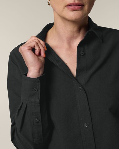 Stella Oxford Shirt - Das Damen-Oxfordhemd - Black - S bedrucken, Art.-Nr. STWW971C0021S Stella Oxford Shirt - Das Damen-Oxfordhemd - Black - S bedrucken, Art.-Nr. STWW971C0021S