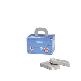Geschenkbox Mini Koffer, Alpenmilch Schokotäfelchen bedrucken, Art.-Nr. 1271.00043
