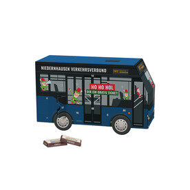 Adventskalender Bus, Sarotti Schokotäfelchen bedrucken, Art.-Nr. 1275.00001