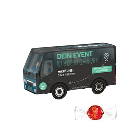 3D-Präsent Bus, Lindt LINDOR Milchkugeln bedrucken, Art.-Nr. 1297.00029