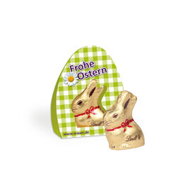 LINDT GOLDHASE, 10 g OSTERBOTEN bedrucken, Art.-Nr. 94556