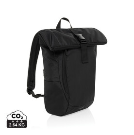 Swiss Peak Aware™ RPET Leonard 15,6&amp;quot;-Laptop-Rucksack schwarz bedrucken, Art.-Nr. P763.4601