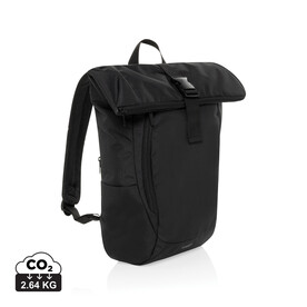 Swiss Peak Aware™ RPET Leonard 15,6&amp;quot;-Laptop-Rucksack schwarz bedrucken, Art.-Nr. P763.4601