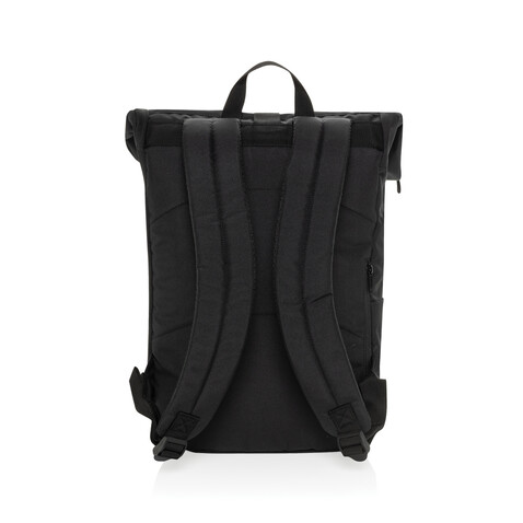 Swiss Peak Aware™ RPET Leonard 15,6&quot;-Laptop-Rucksack schwarz bedrucken, Art.-Nr. P763.4601