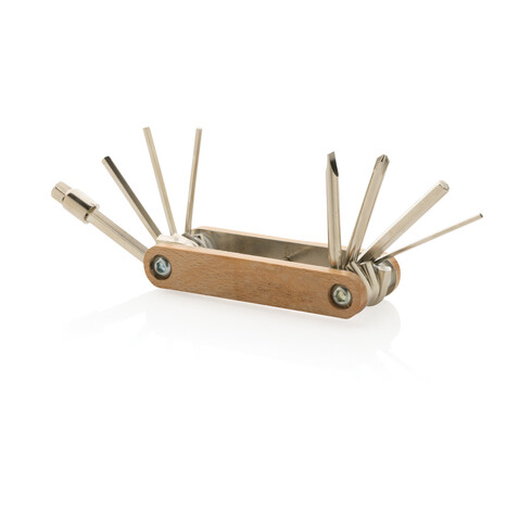 Sechskantwerkzeug aus Holz braun bedrucken, Art.-Nr. P221.089