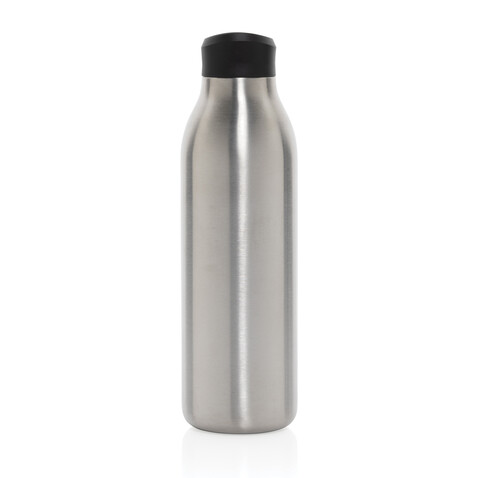 Avira Alok 360 Klick-Wasserflasche aus RCS rec. Stahl, 600ml silber bedrucken, Art.-Nr. P438.0902