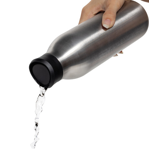 Avira Alok 360 Klick-Wasserflasche aus RCS rec. Stahl, 600ml silber bedrucken, Art.-Nr. P438.0902