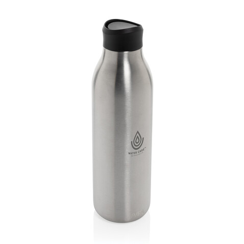 Avira Alok 360 Klick-Wasserflasche aus RCS rec. Stahl, 600ml silber bedrucken, Art.-Nr. P438.0902