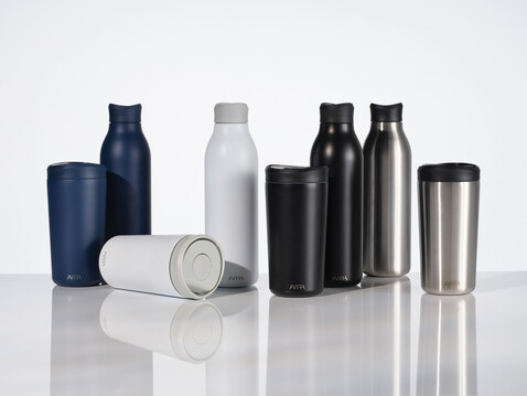 Avira Alok 360 Klick-Wasserflasche aus RCS rec. Stahl, 600ml silber bedrucken, Art.-Nr. P438.0902