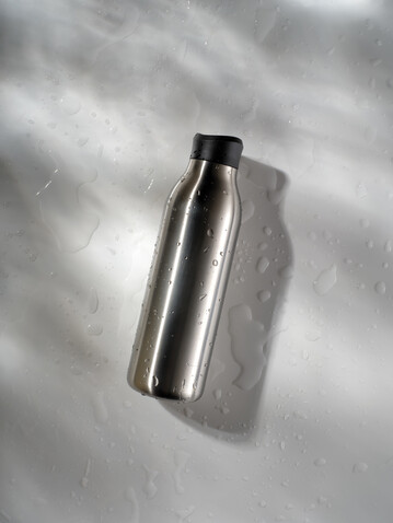 Avira Alok 360 Klick-Wasserflasche aus RCS rec. Stahl, 600ml silber bedrucken, Art.-Nr. P438.0902