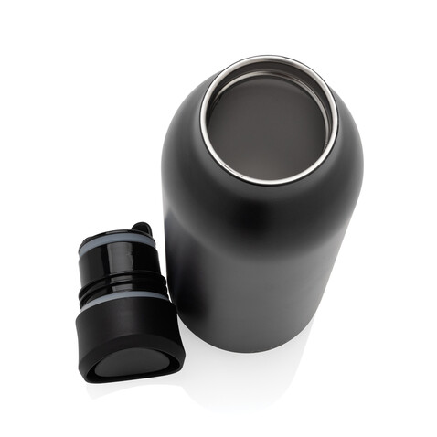 Avira Alok 360 Klick-Wasserflasche aus RCS rec. Stahl, 600ml schwarz bedrucken, Art.-Nr. P438.0901