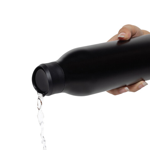 Avira Alok 360 Klick-Wasserflasche aus RCS rec. Stahl, 600ml schwarz bedrucken, Art.-Nr. P438.0901