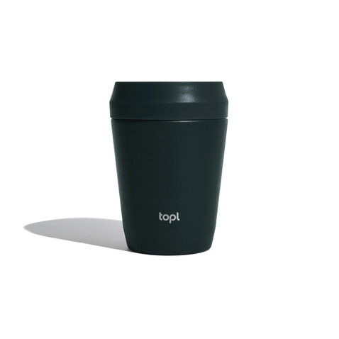 Topl-Trinkbecher aus rec. Stahl mit 360-Grad-Deckel 236ml grau bedrucken, Art.-Nr. RBTGS8CH