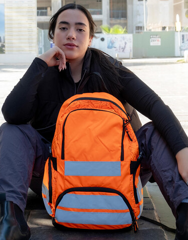 Shugon London Hi-Vis Backpack, Hi-Vis Orange, One Size bedrucken, Art.-Nr. 010384050